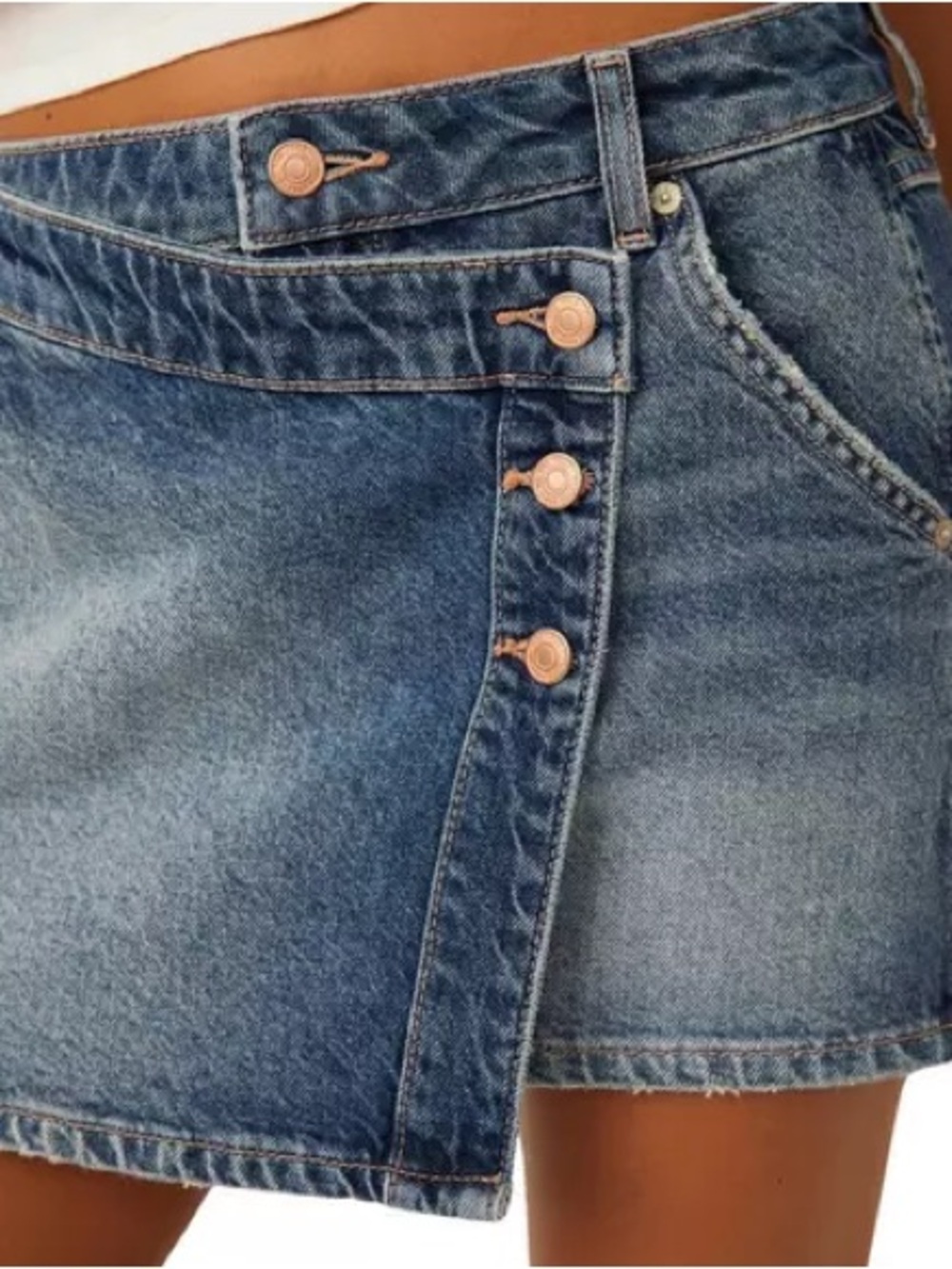 FREE PEOPLE Wynne Womens Denim Skirt, SZ 27, NWOT